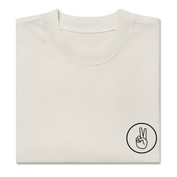 Peace Oversized faded t-shirt - Image 2