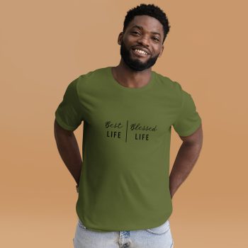 Best Life | Blessed Life (Front in Black) Unisex t-shirt - Image 6
