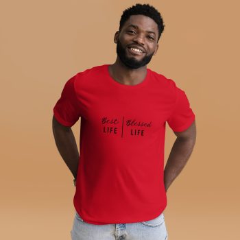 Best Life | Blessed Life (Front in Black) Unisex t-shirt - Image 4