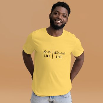 Best Life | Blessed Life (Front in Black) Unisex t-shirt - Image 14