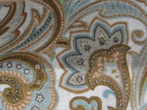 Sky Blue Brown Paisley   